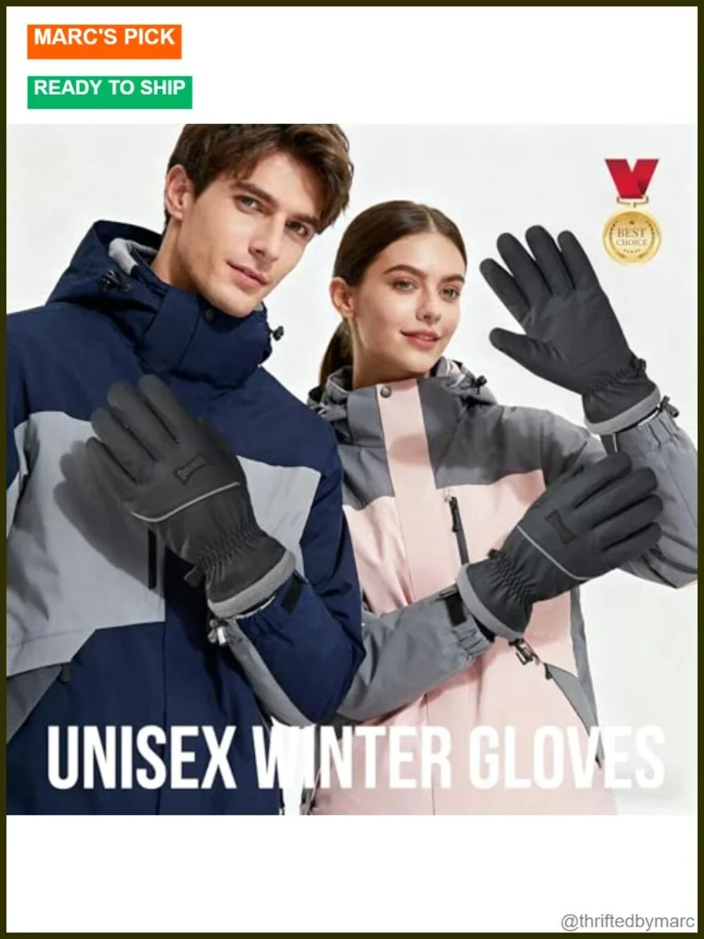 Thermal Insulated Waterproof Windproof Touch Screen Gloves